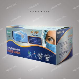 ماسک سه لایه جراحی (با لایه ملت بلون 25 گرمی) 50 عددی